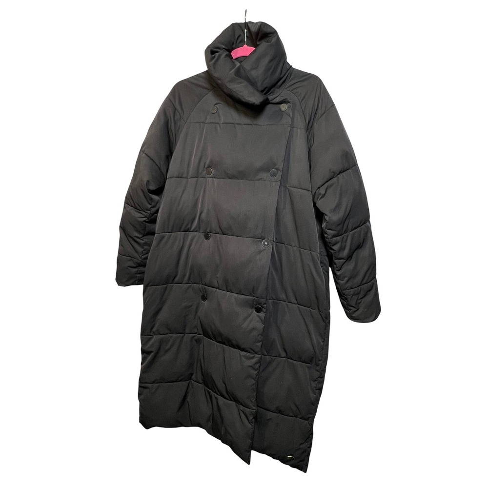 Scotch & Soda Endless Horizons Black Longline Puffer Coat Oversized XS